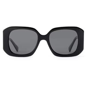 Women's Oversized Vintage Black Square Retro Acetate Fashion Sunglasses NWT